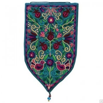 תמונה של שטיח קיר מגן סגנון אוריינטלי (טורקיז) - יאיר עמנואל