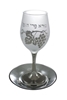 תמונה של גביע קידוש ותחתית מזכוכית "גפנים"