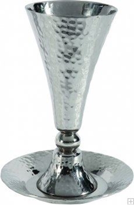 תמונה של גביע קידוש מאלומיניום עם תחתית וחרוז (כסף) - יאיר עמנואל