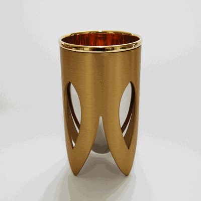 תמונה של גביע קידוש מניקל וזהב 24 קראט (זהב וכסף) - קיסריה ארט