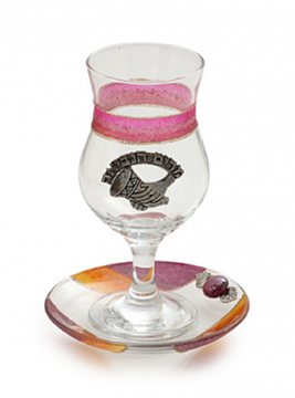 תמונה של כוס מרים ותחתית מזכוכית (אדום) - לילי אומנות