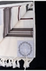 תמונה של טלית מודרנית מצמר (אפור ובורדו)